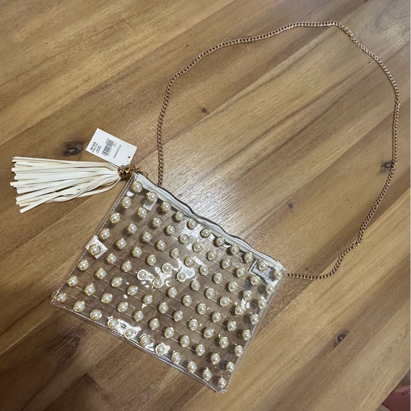 Cato Handbags - Clear Pearl covered Purse